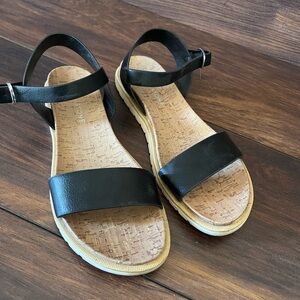 Black Leather Sandals